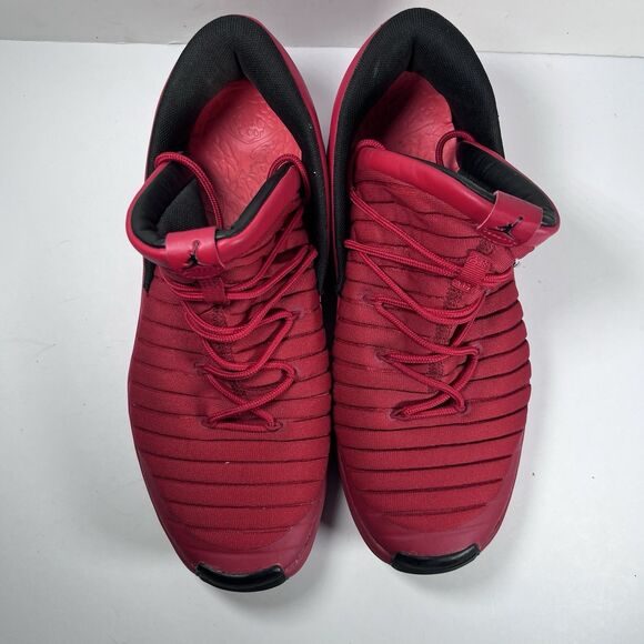 Nike Jordan Flight Luxe Triple Red Lace Up Athletic Shoes Sneakers Men's Size 9 - Picture 6 of 8